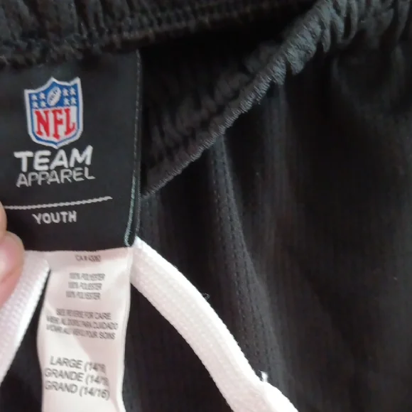 NFL Black and Yellow Athletic Shorts with Sporty Stripes - Picture 7 of 7